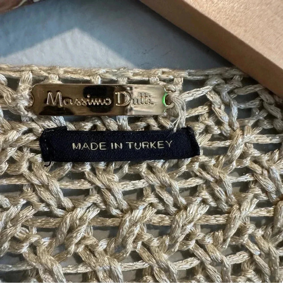 Massimo Dutti Open Knit Cardigan Open Front Beach Boho 3/4 Sleeve L - Picture 5 of 8